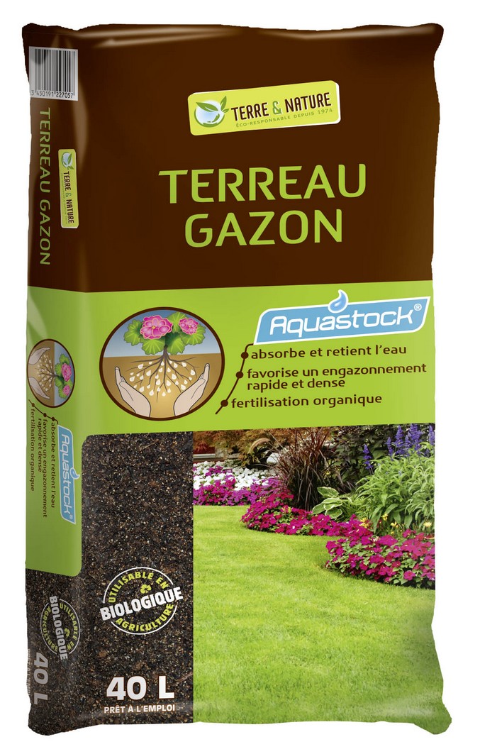 Terreau gazon Aquastock - prêt-à-l'emploi